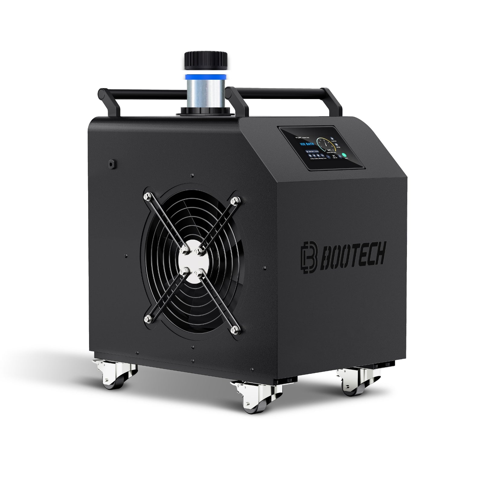 Máquina de presoterapia profesional con pantalla digital y ruedas para recuperación muscular y bienestar